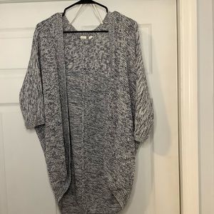 Blue and white cardigan